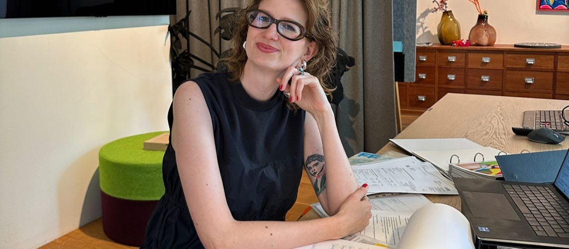 Leonie Haberlander bei der Berechnung eines PCF